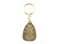 Blue and Silver Pear Shaped Keychain, Star of David - Engraved Jerusalem