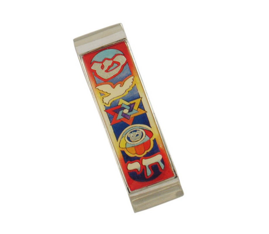 Car Mezuzah - Colorful Judaica Motifs