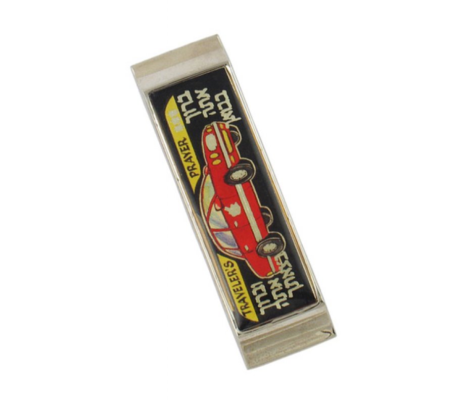 Car Mezuzah with Red Car Decoration