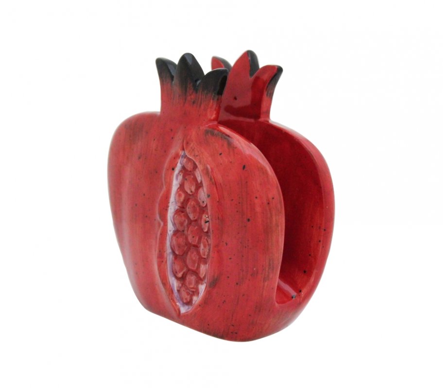 Ceramic Red Pomegranate Napkin Holder