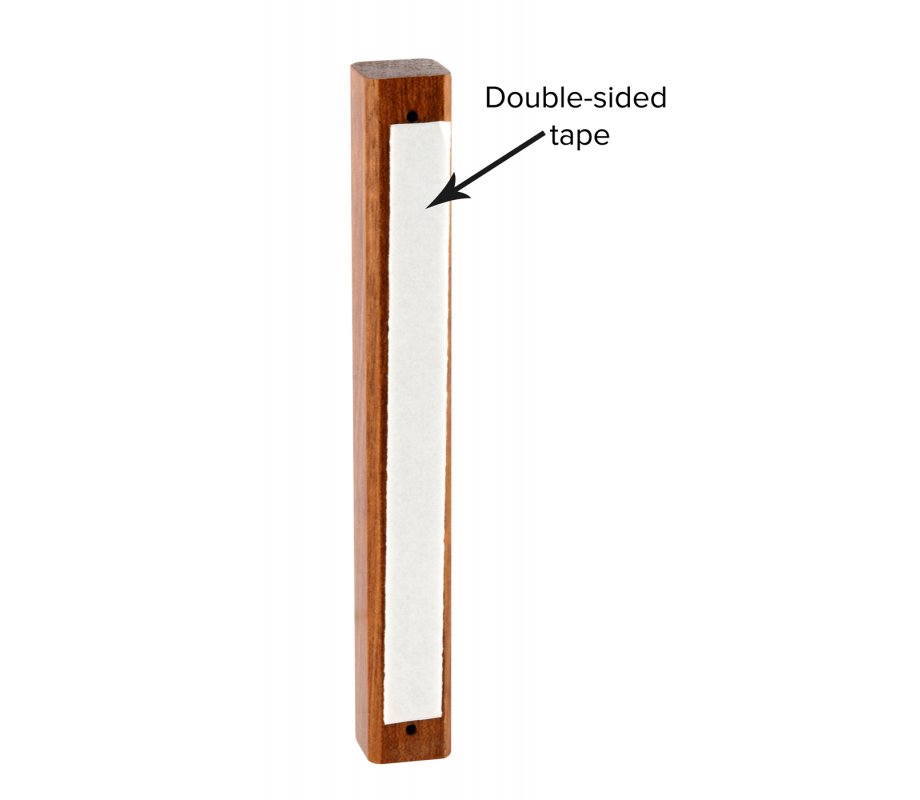 Classic Dark Brown Wood Mezuzah