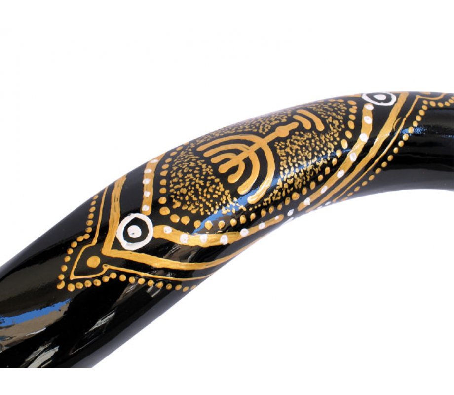 Collectors Hand Painted Yemenite Shofar - Ten Commandments