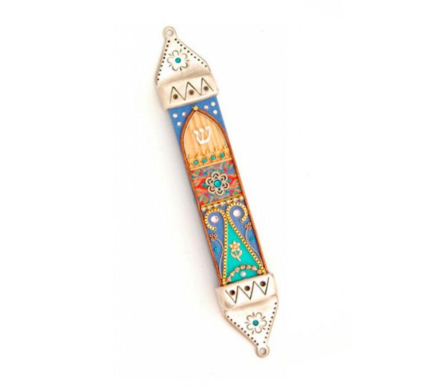 Colorful Oriental Mezuzah by Ester Shahaf