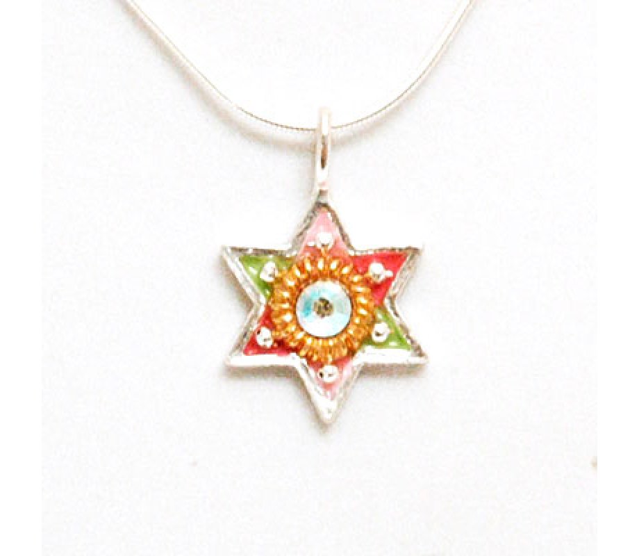 Colorful Star of David Pendant - Shahaf