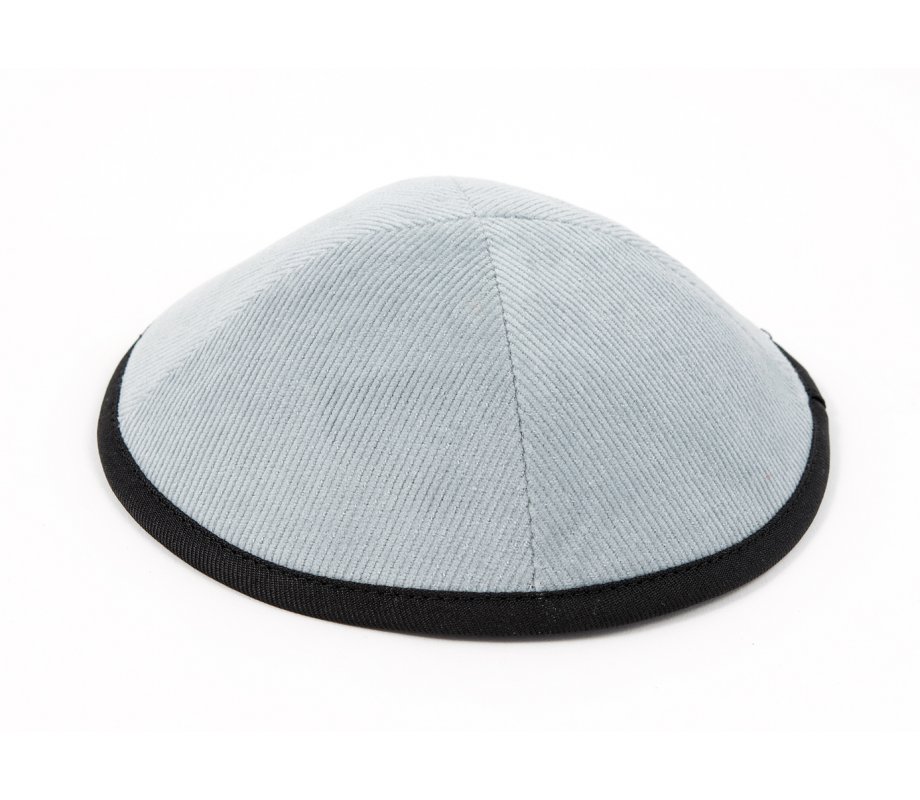 Corduroy Kippah with Attached Clip