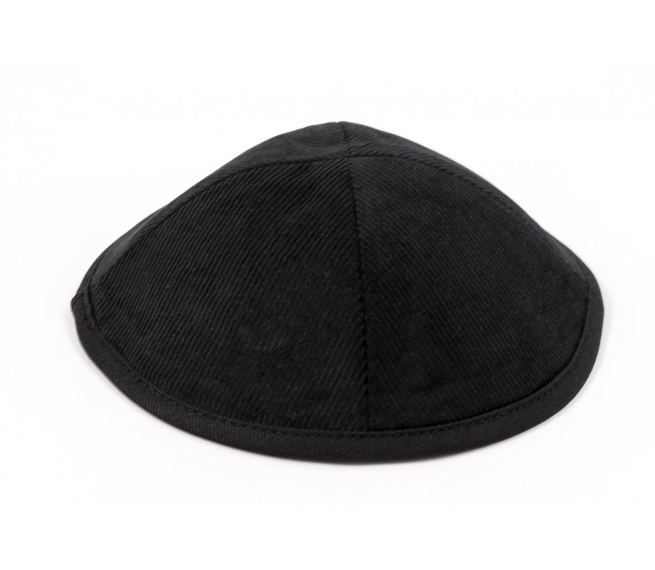 Corduroy Kippah with Attached Clip