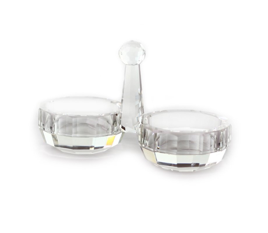 Crystal Salt and Pepper Dish