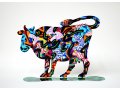 David Gerstein Free Standing Double Sided Steel Sculpture - Shalva Cow