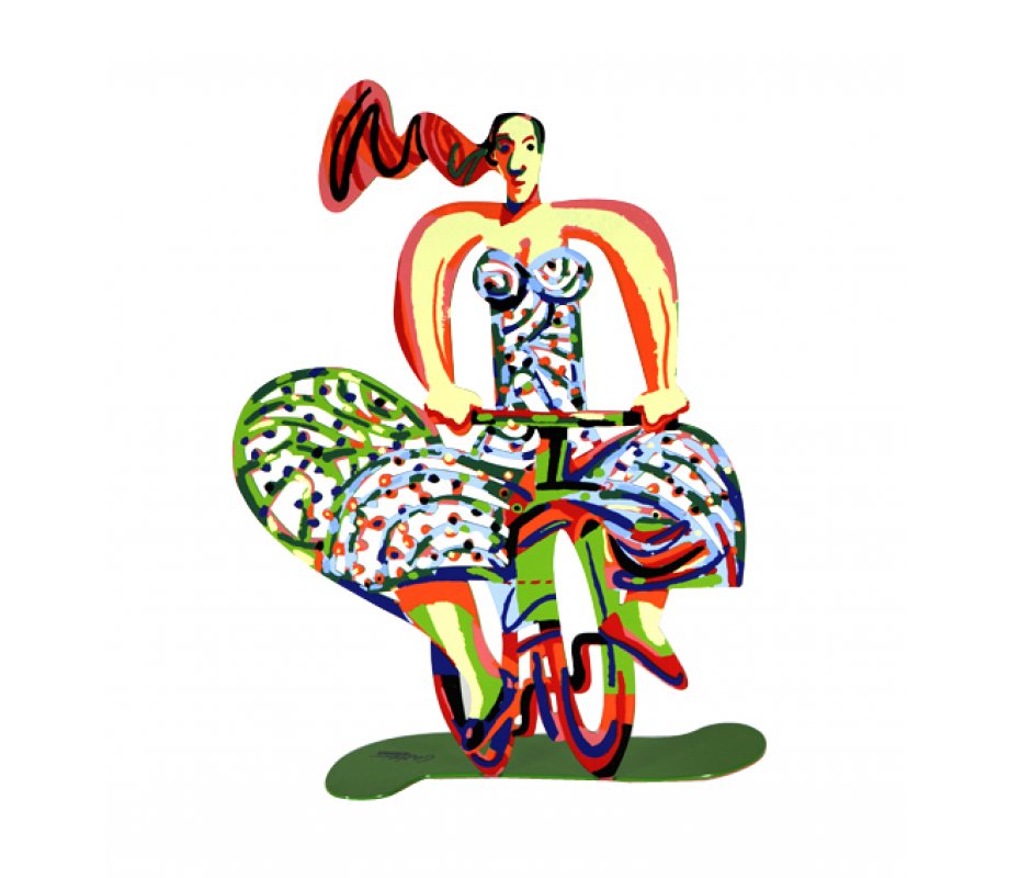 David Gerstein Free Standing Double Sided Bicycle Sculpture - Summer Rider