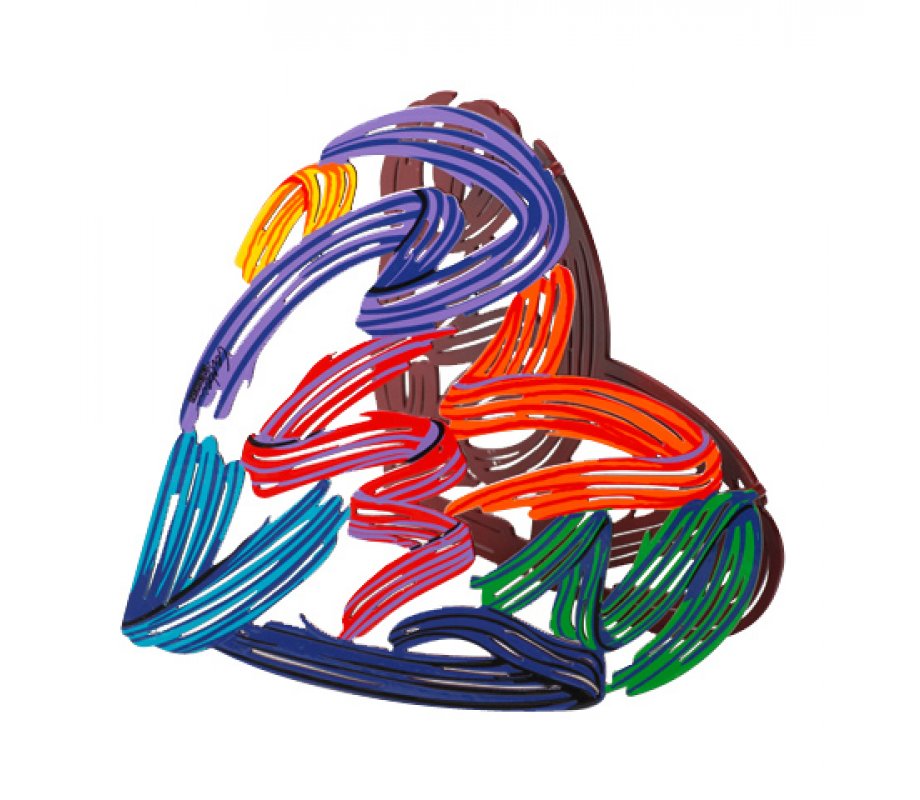 David Gerstein Free Standing Double Sided Heart Sculpture - Strokes of Love