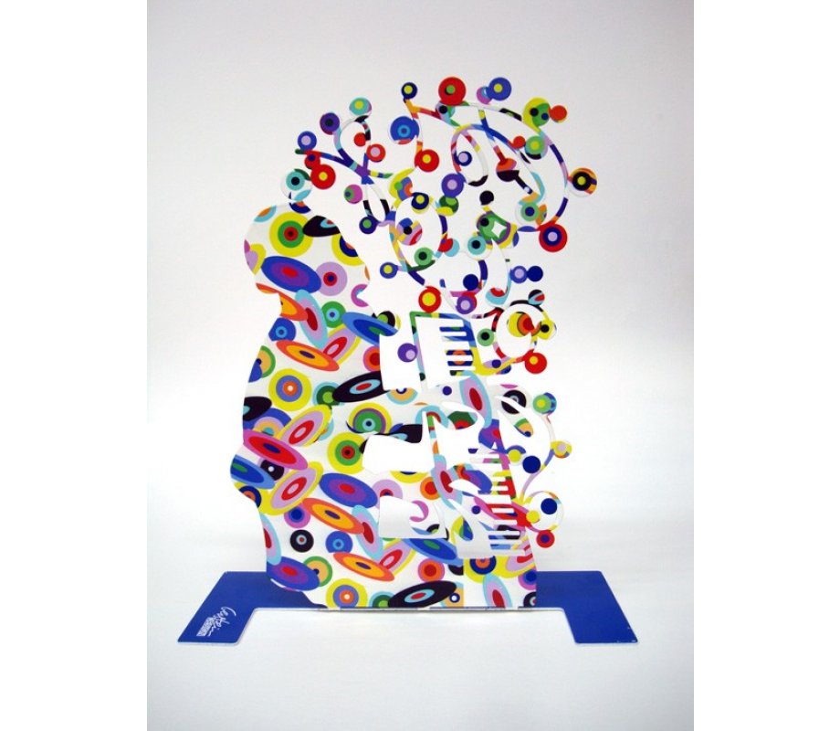 David Gerstein Free Standing Double Sided Music Sculpture - Piano Player