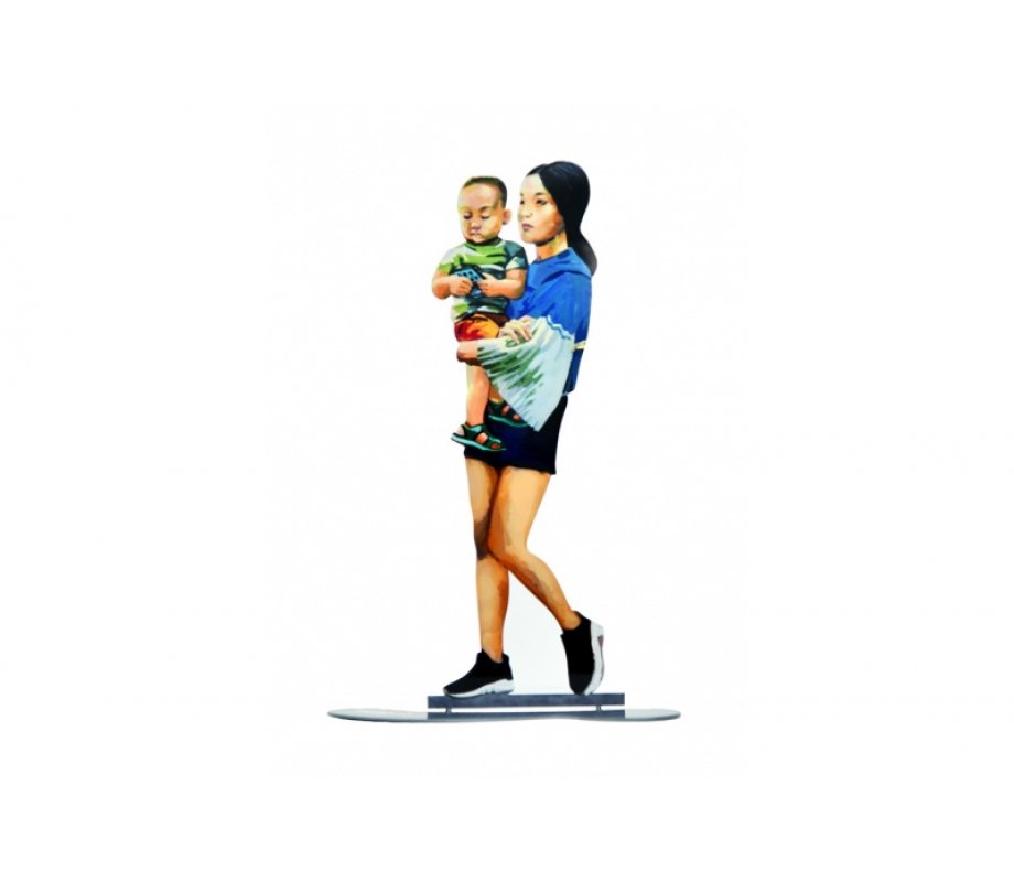David Gerstein Free Standing Double Sided Sculpture - Mother and Child