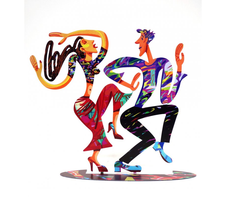 David Gerstein Free Standing Double Sided Sculpture Figures - Dancers