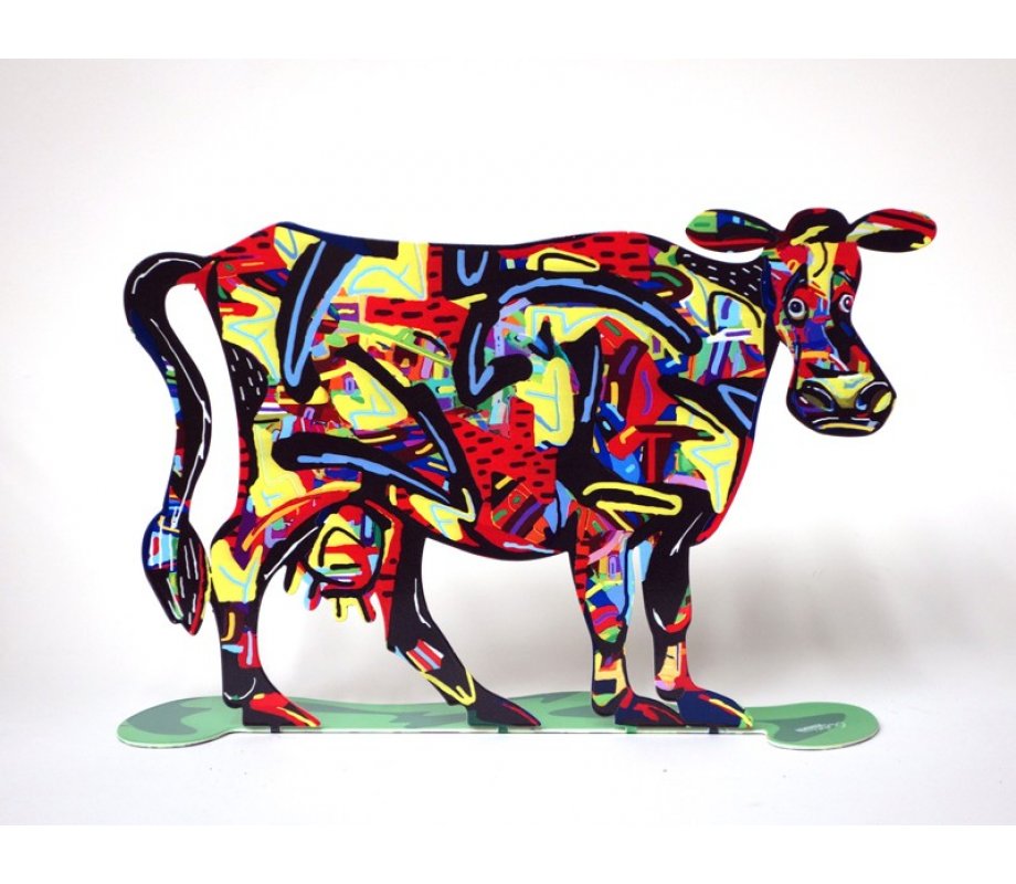 David Gerstein Free Standing Double Sided Steel Sculpture - Medina Cow