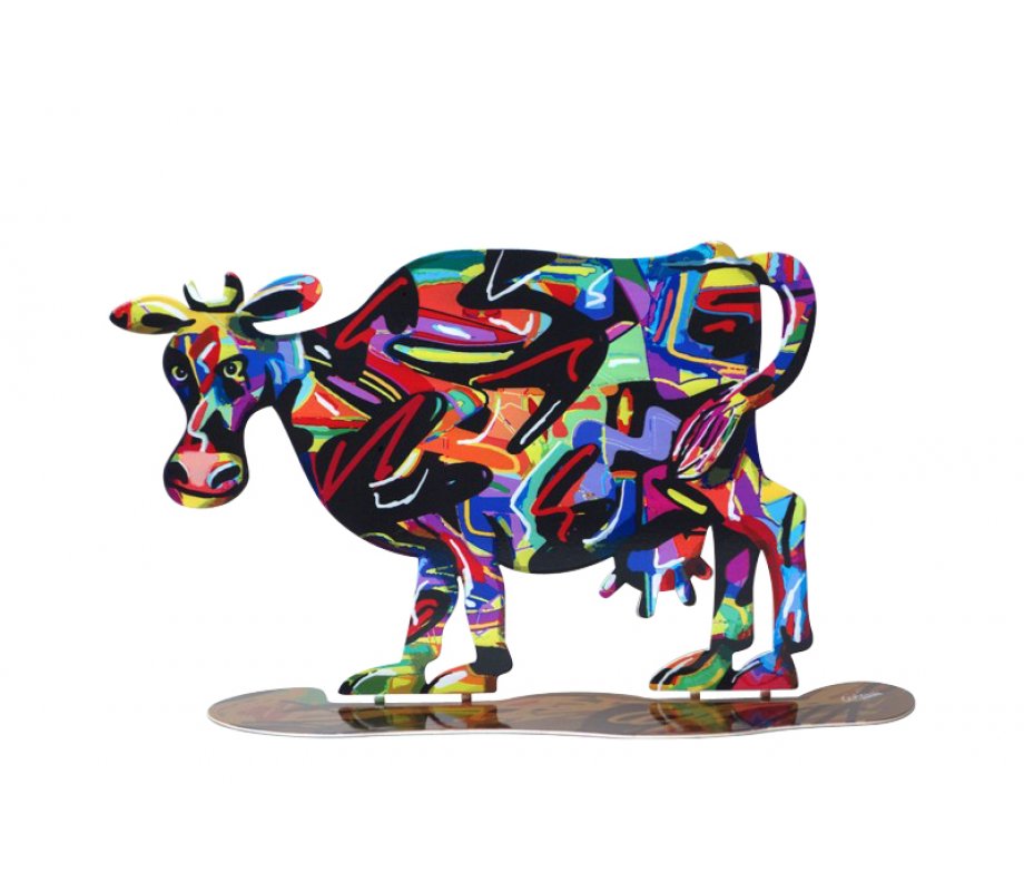 David Gerstein Free Standing Steel Double Sided Sculpture - Hulda Cow