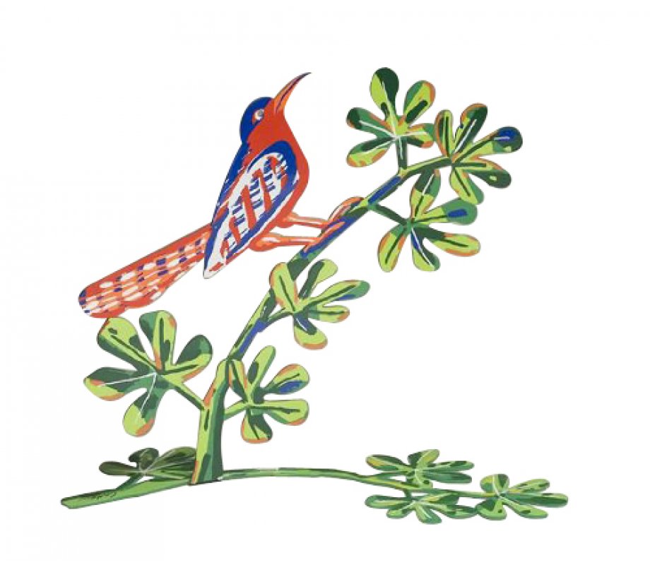 David Gerstein Free standing Double Sided Steel Sculpture - Song Bird