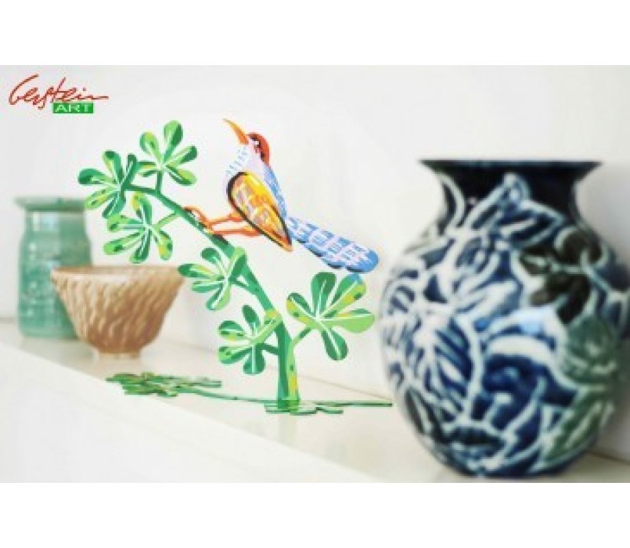 David Gerstein Free standing Double Sided Steel Sculpture - Song Bird