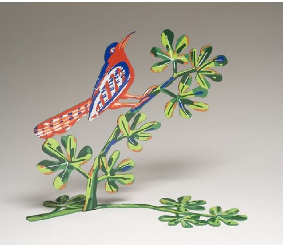 David Gerstein Free standing Double Sided Steel Sculpture - Song Bird