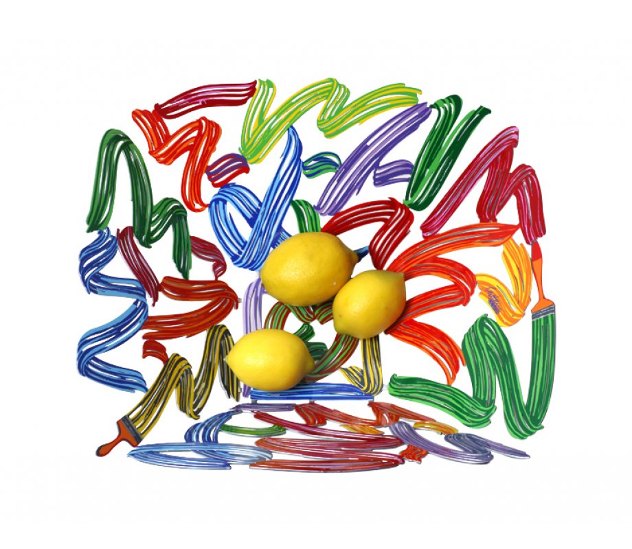 David Gerstein Laser Cut Fruit Bowl or Wall Decoration - Brush Strokes