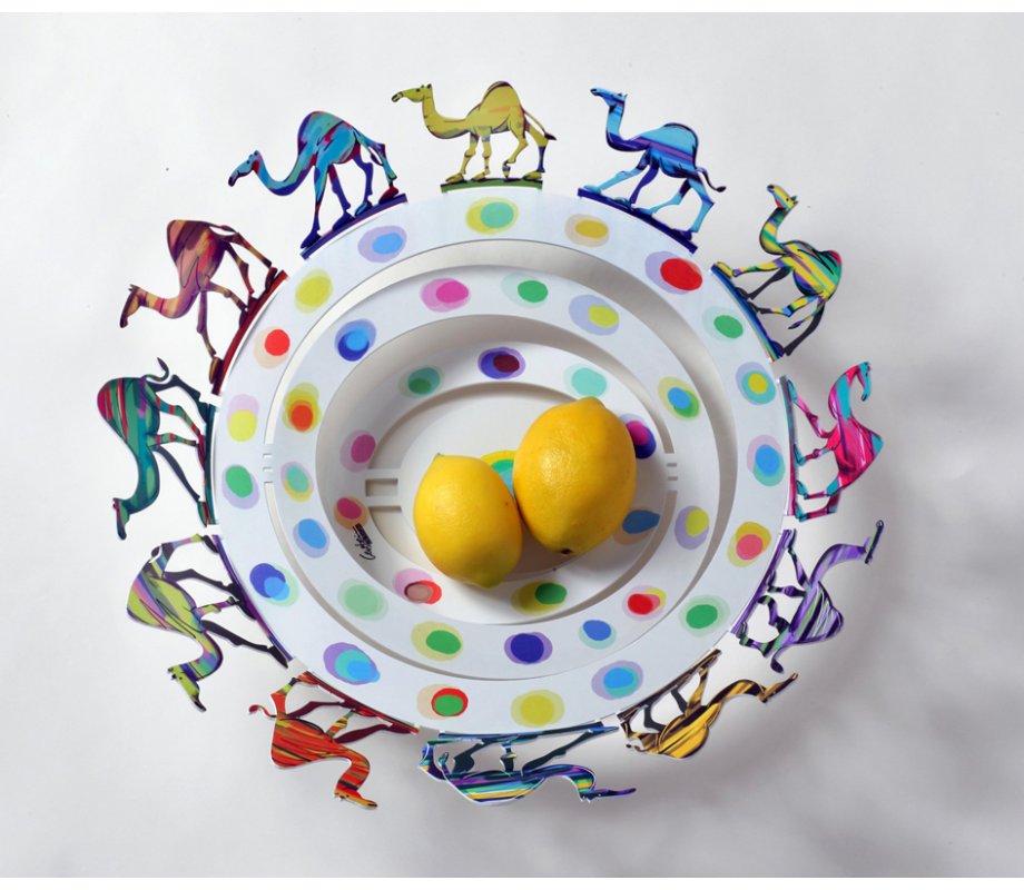 David Gerstein Laser Cut Fruit Bowl or Wall Decoration - Camels