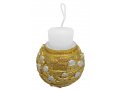 Decorative Handcrafted Havdalah Candle, Jerusalem - Two Tone, Silver or Gold