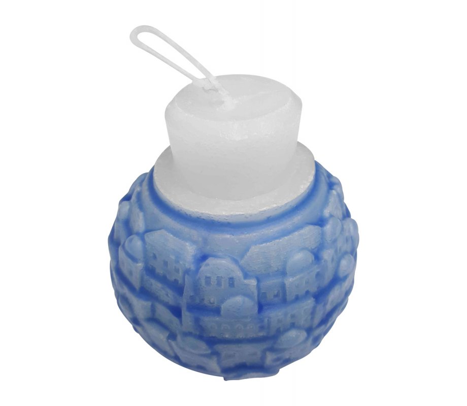 Decorative Handcrafted Havdalah Candle, Jerusalem Images - Color Options