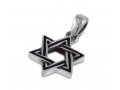 Decorative Star of David Pendant Necklace - Sterling Silver