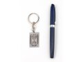 Dog Tag Key Ring, 7-Branch Menorah Emblem of Israel - Stainless Steel