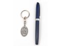 Dog Tag Key Ring, Framed Dove of Peace with Shalom - Stainless Steel