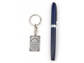 Dog Tag Key Ring, Framed Travelers Prayer in English - Stainless Steel