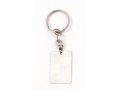 Dog Tag Key Ring, Framed Travelers Prayer in English - Stainless Steel
