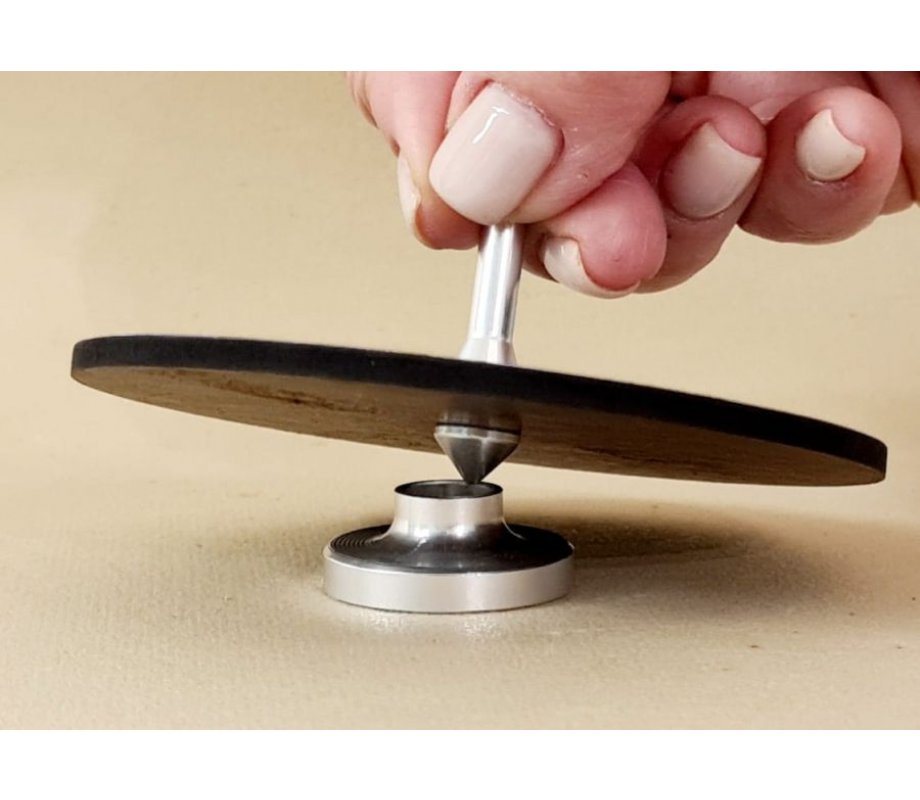 Dorit Judaica Decorative Sparkling Dreidel with Stand - Al Hanissim Words