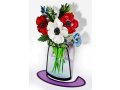 Dorit Judaica Free-Standing Sculpture - Colorful Bouquet of Anemones