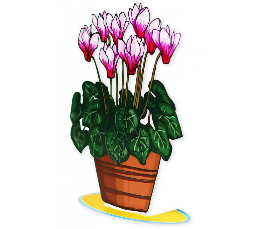 Dorit Judaica Free-Standing Sculpture - Colorful Bouquet of Cyclamen