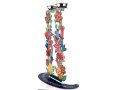 Dorit Judaica Shabbat Candlesticks, Tall Colorful Flowers and Leaves - Metal