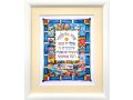 Dvora Black Modeh Ani, Hand-Finished Colorful Wall Hanging - Hebrew or English