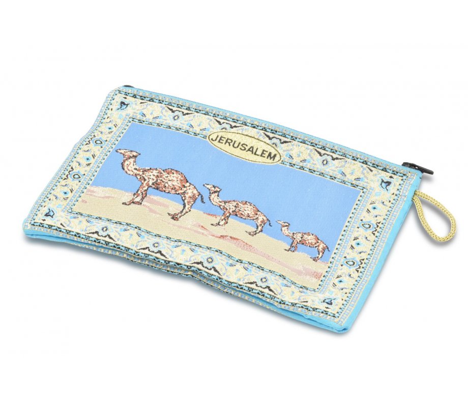 Embroidered Fabric Purse, Jerusalem Camel Design - Choice of Sizes
