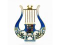 Enamel Wall Decoration, David's Lyre and Jerusalem Design - Choice of Colors