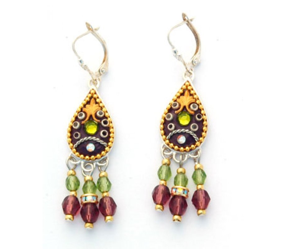 Ethnic Oriental Earrings Ester Shahaf