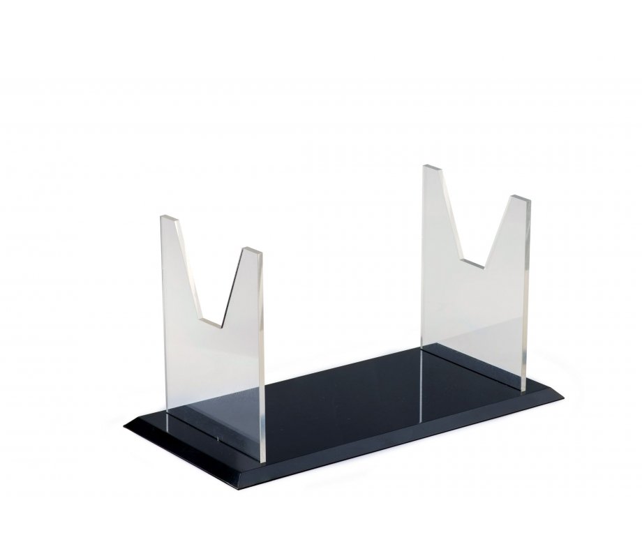 Folding Acrylic Stand on Plastic Base for Yemenite Kudu Shofar 24