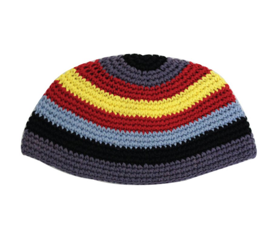 Frik Kippah with Multicolor Wide Stripes