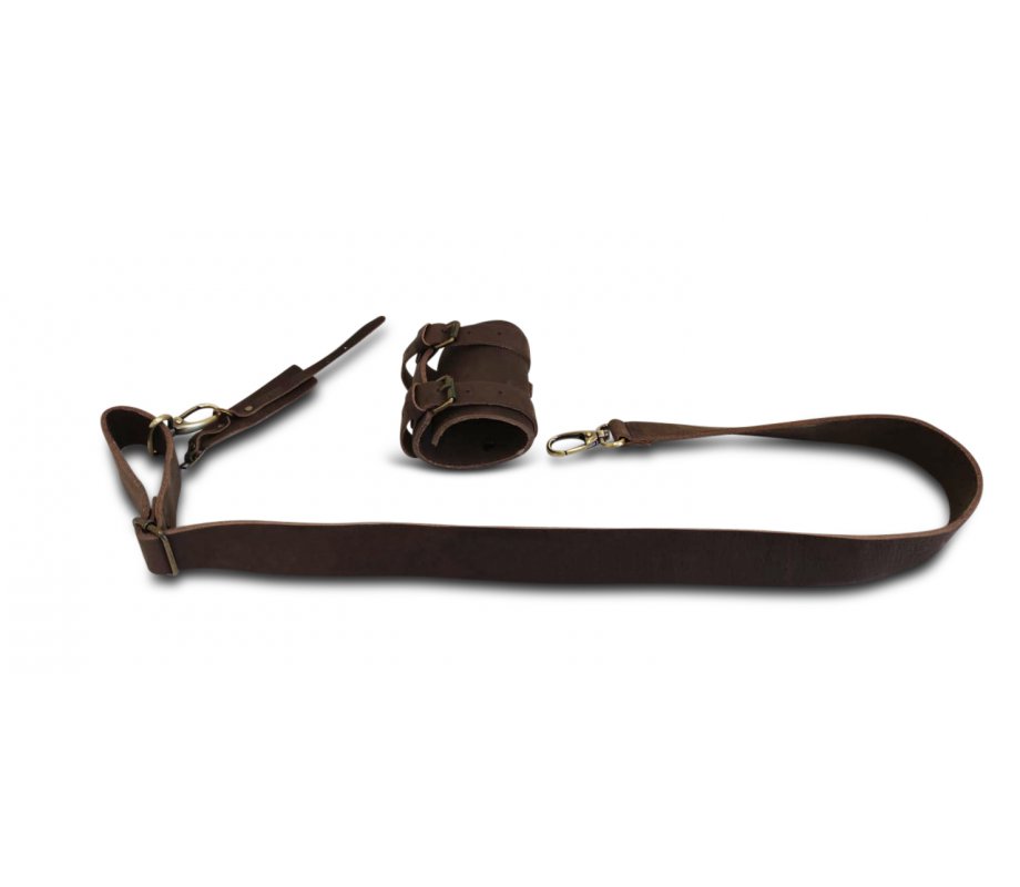 Genuine Leather Strap for Carrying Kudu Horn Yemenite Shofar on Shoulder