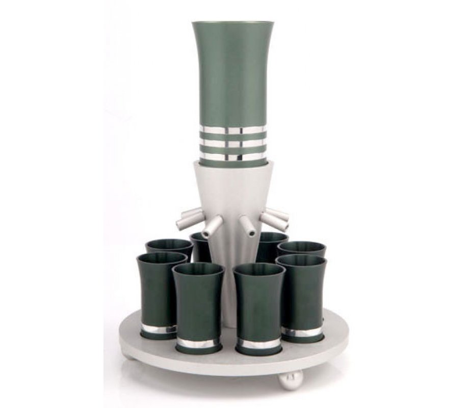 Gorgeous Green Agayof Kiddush Fountain