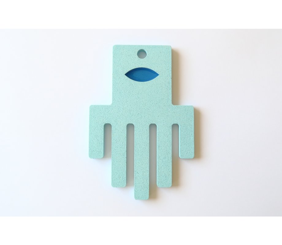 Graciela Noemi Handcrafted Blue Eye Abstract Hamsa