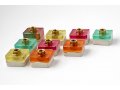 Graciela Noemi Handcrafted Modular Cubed Colorful Hanukkah Menorah