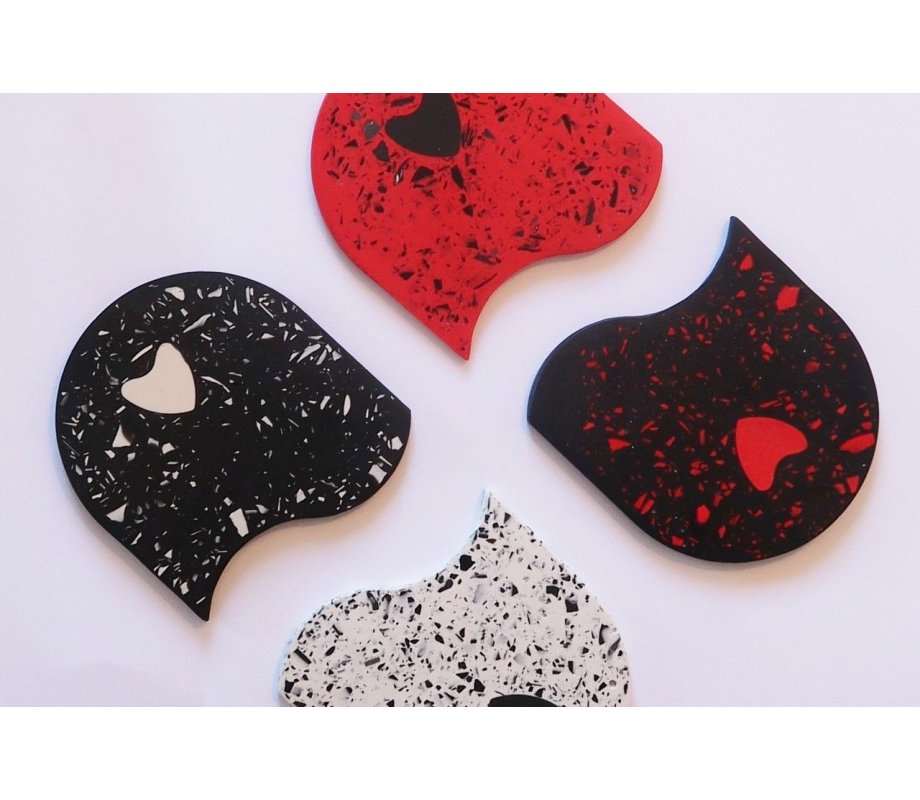 Graciela Noemi Handcrafted Pair of Coasters - Terrazzo Design
