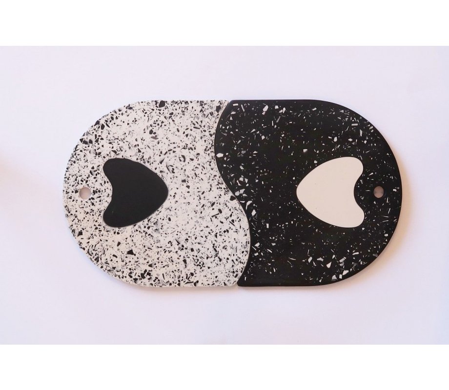 Graciela Noemi Handcrafted Pair of Trivets - Terrazzo Design