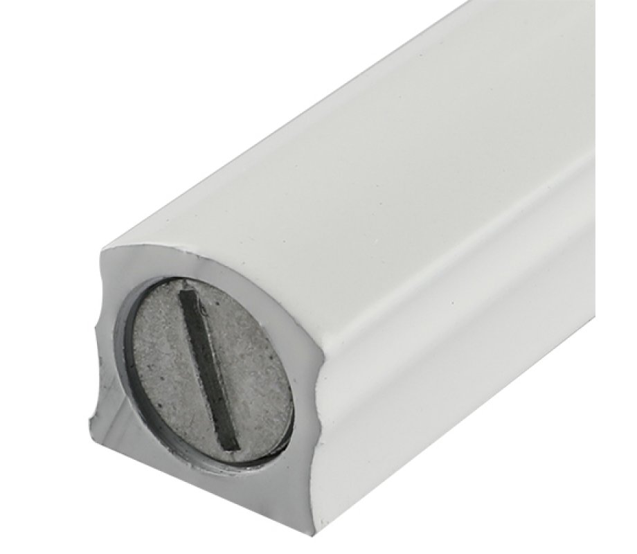 Gray and White Marble Aluminum Mezuzah Case, Side Channels – Various Lengths