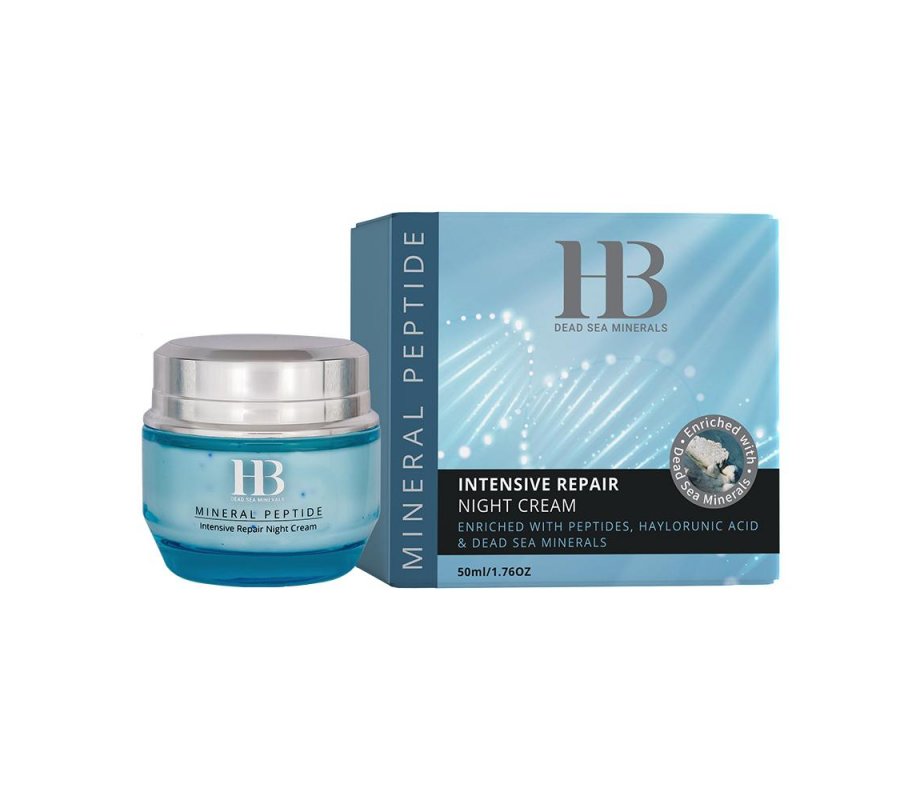 H&B Intensive Repair Night Cream Enriched with Peptides and More - Blue Series
