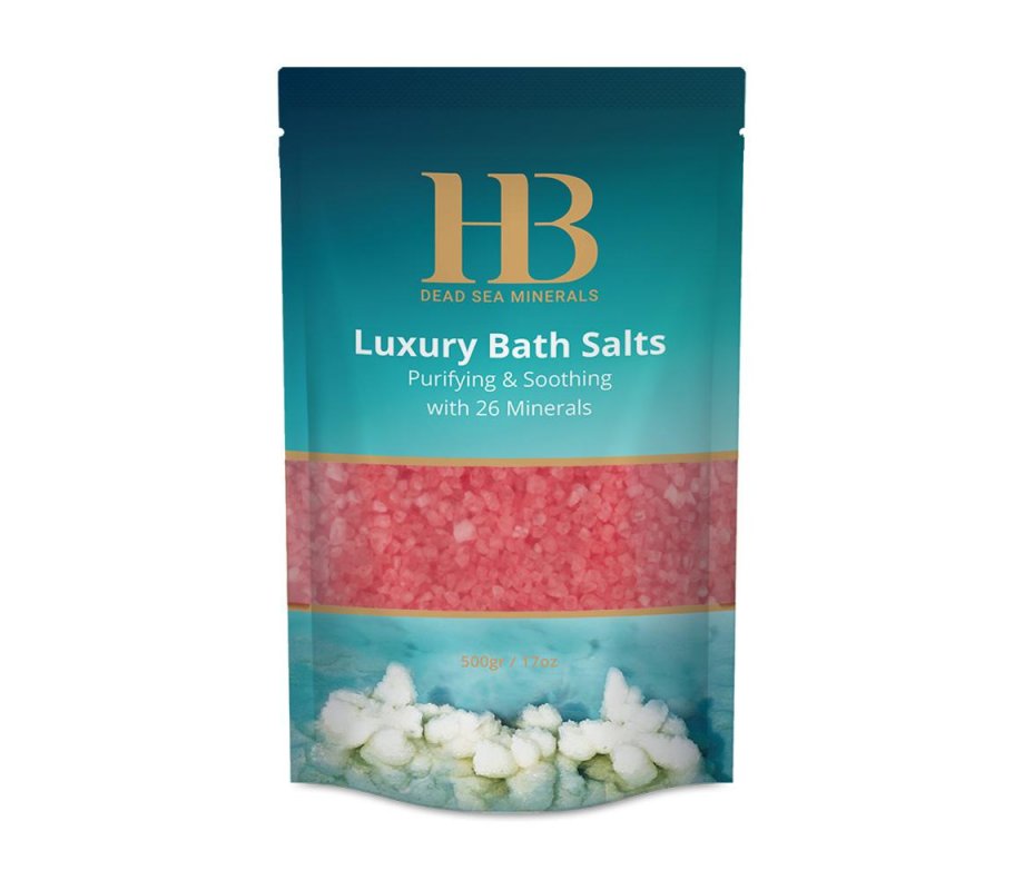 H&B Luxury Bath Salts with 26 Dead Sea Minerals - Rose Aroma
